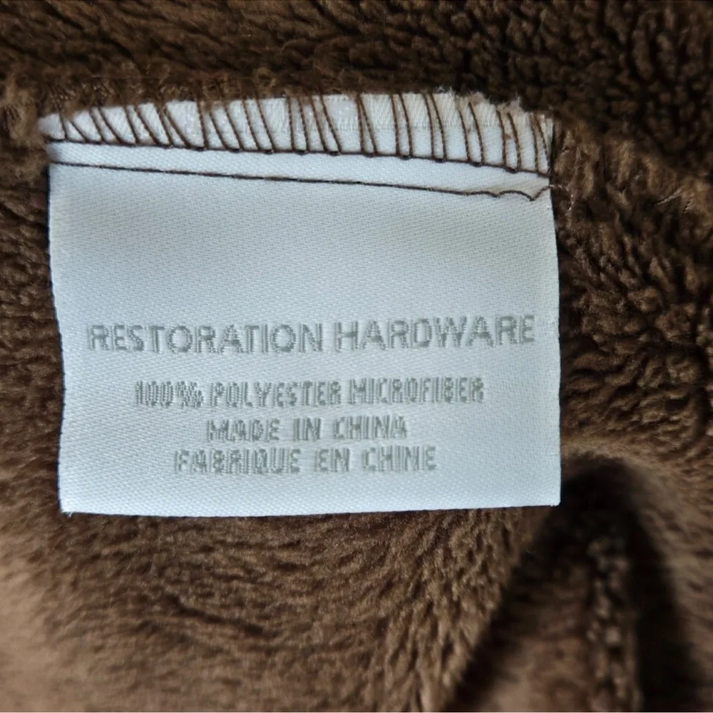 RH restoration hardware unisex LUXURY PLUSH LONG ROBE chocolate brown small $215